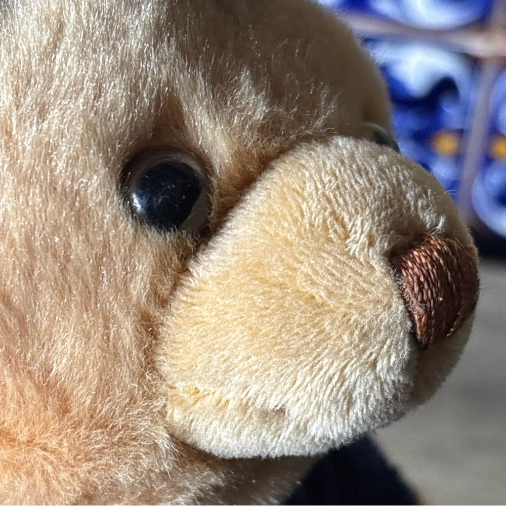 Plush Police Bear Toy - Tan and Blue kids stuffed animal used - Picture 12 of 16